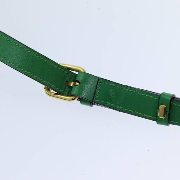 CELINE Shoulder Bag Leather Green Auth 75227A - Picture 8 of 16